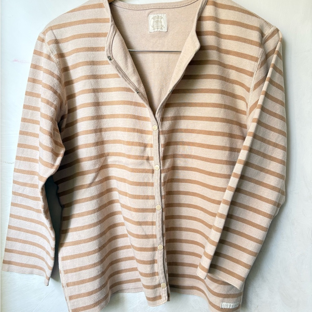 Petit Baigeneur Breton Stripe reversible Cardigan